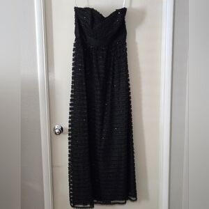 Cynthia Rowley Black Strapless Evening Dress